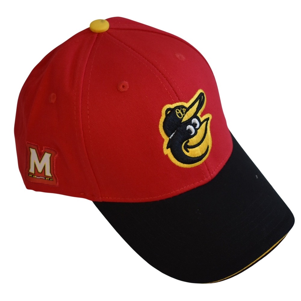 Baltimore Orioles Giveaway Hat Mens Red Black Snapback University of Maryland
